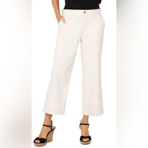 Liverpool Utility Stride Wide Leg Crop W/ Side Tabs